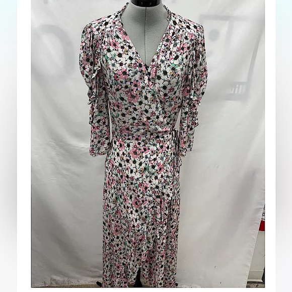 BERENICE PARIS Reece Dress Venice Beach, Boho Floral Wrap Maxi Hi-Low - Picture 1 of 14
